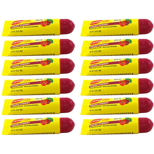 Carmex Lip Balm Tube Fresh Cherry SPF#15 0.35 Ounce (12 Pack) Beauty & Personal Care Carmex