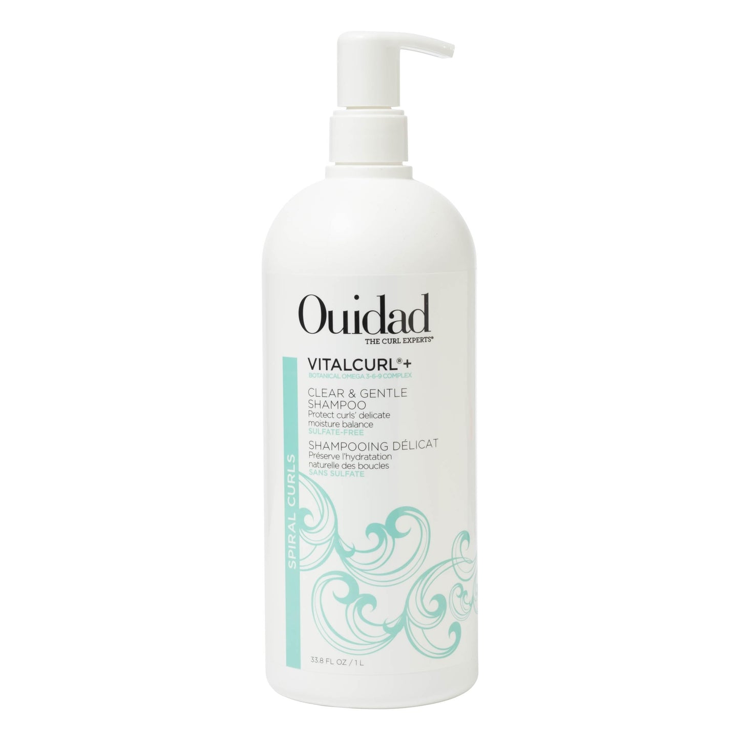 OUIDAD Vitalcurl+ Clear & Gentle Shampoo Liter Size, 33.8 oz. Beauty & Personal Care Ouidad