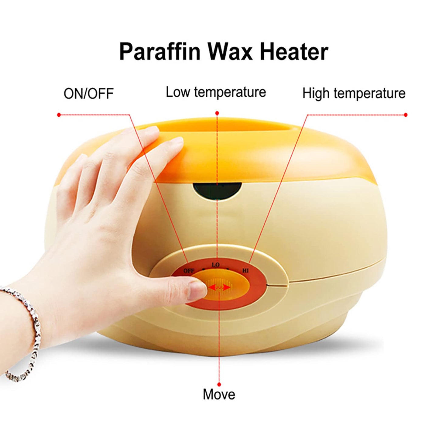 RENJJPBO Paraffin Heater, Hand & Foot Care Wax Melting Machine, 2.3L Large Capacity, with 1 Pair of Gloves + 1 Pair of Foot Covers, for Home, Beauty Beauty and Personal Care RENJJPBO