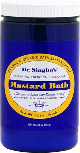 Dr. Singha’s Mustard Bath - Therapeutic Bath Salts for Relaxation, Soothing Comfort & Refreshing Aroma - 28 oz Aromatherapy Soak with Mustard Seed Beauty & Personal Care Dr. Singha's