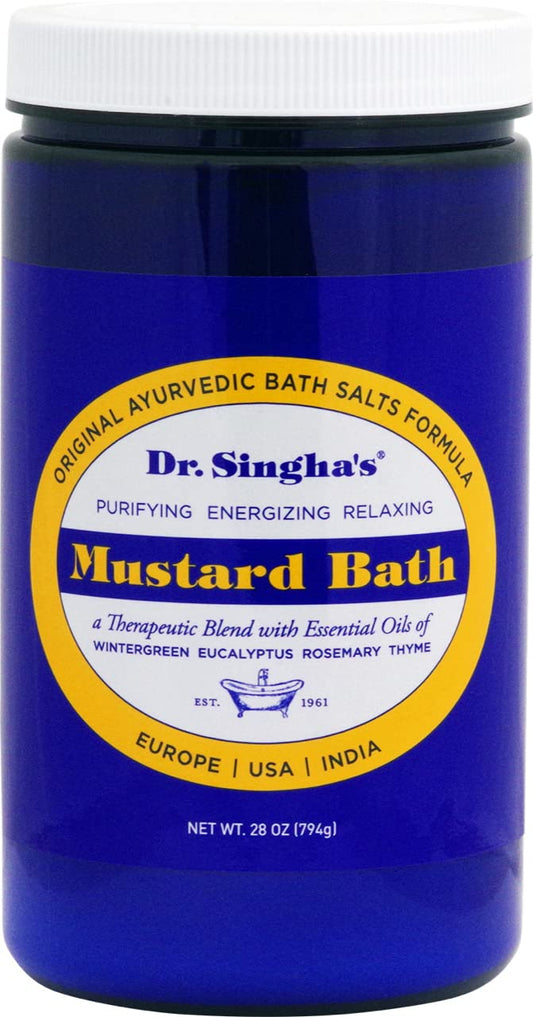 Dr. Singha’s Mustard Bath - Therapeutic Bath Salts for Relaxation, Soothing Comfort & Refreshing Aroma - 28 oz Aromatherapy Soak with Mustard Seed Beauty & Personal Care Dr. Singha's