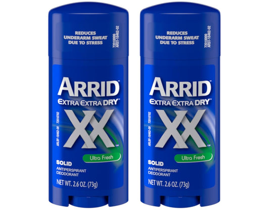 Arrid Extra Extra Dry XX Solid Antiperspirant Deodorant, Ultra Fresh, 2.6 oz (Pack of 2) Beauty and Personal Care Arrid