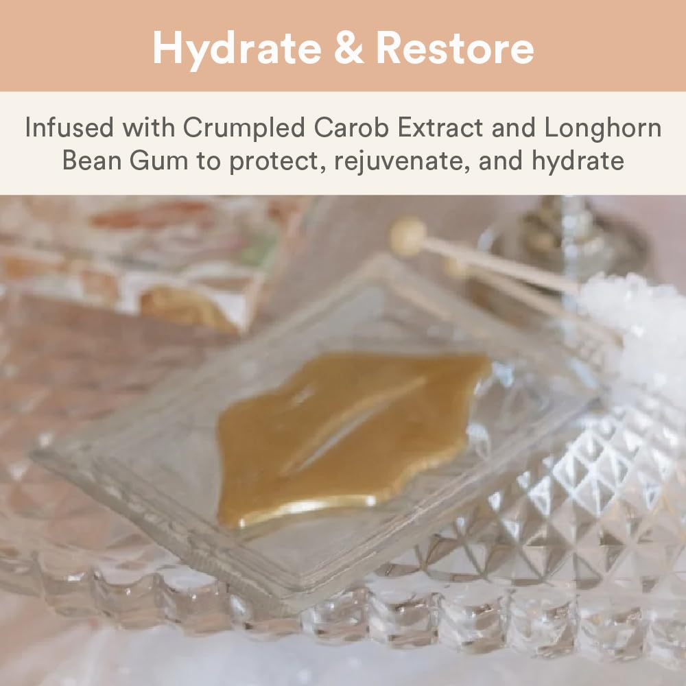 Camille Beckman Nourishing Collagen & Carob Lip Masks, Moisture-Locking Formula with Hyaluronic Acid, Set of 3 Treatments Beauty and Personal Care Camille Beckman