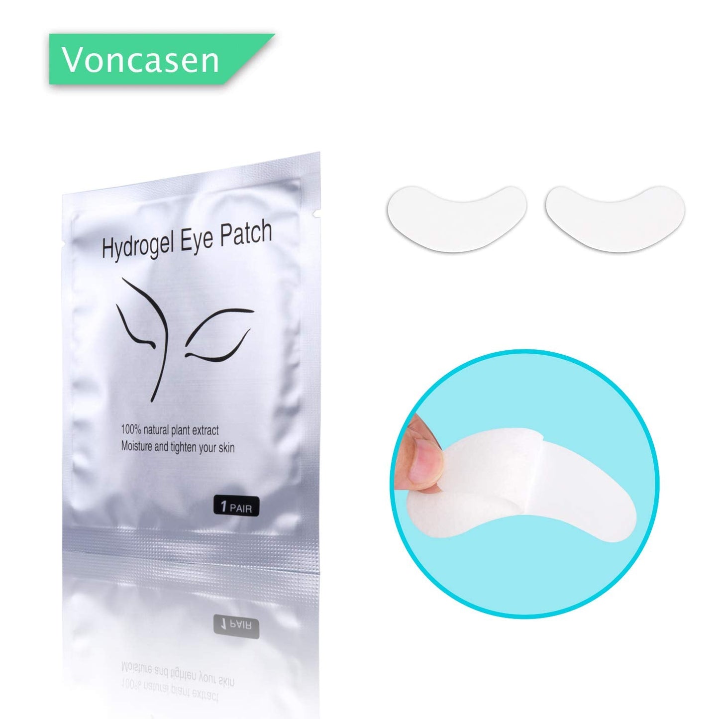 100 Pairs Set,Under Eye Pads,Comfy and Cool Under Eye Patches Gel Pad for Eyelash Extensions Eye Mask Beauty Tool Beauty & Personal Care Voncasen