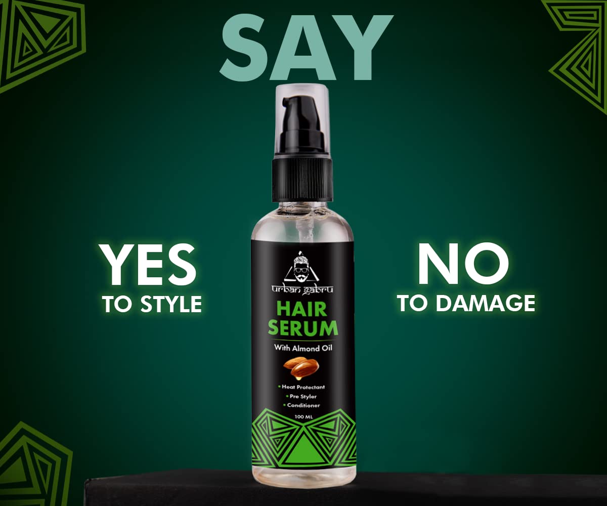 UrbanGabru Hair Serum for Men & Women - Heat Protectant - Pre Styler - Conditioner Beauty & Personal Care urbangabru