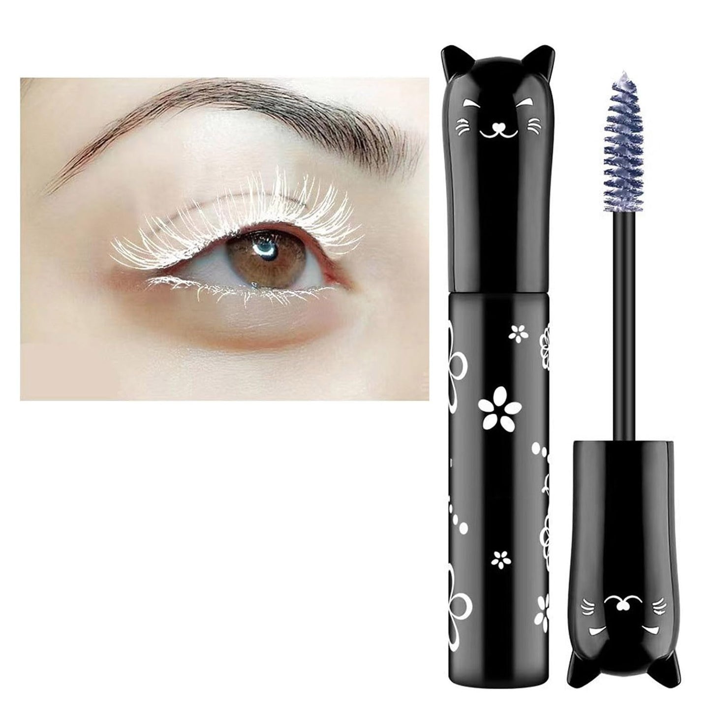 LGSZGDCN White Lashes volume mascara Extensions Makeup Lash Waterproof Fast Dry Eyelashes Curling Lengthening Primer Party Stage Use Beauty & Personal Care LGSZGDCN