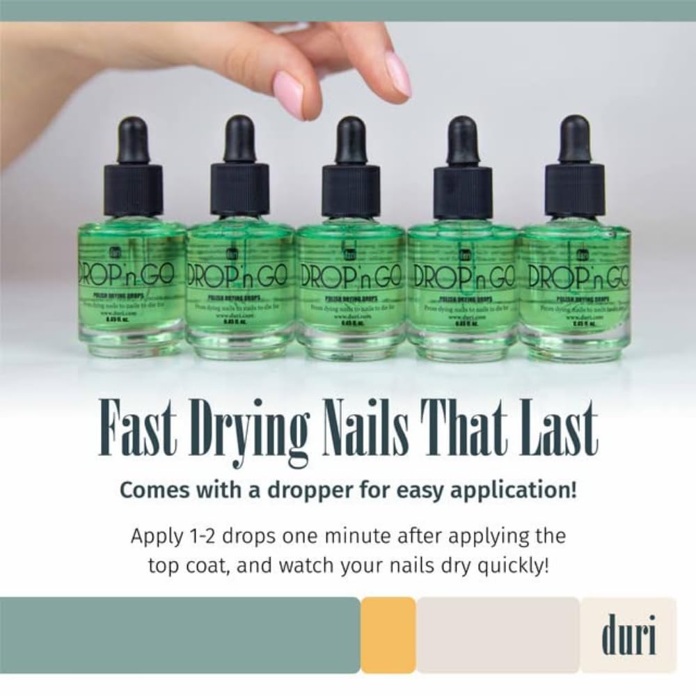 duri Drop'n Go Quick Dry Nail Drops - Fast Drying Drops for Long Lasting Nail Polish 0.45 fl. oz. (Pack of 1) Beauty & Personal Care duri