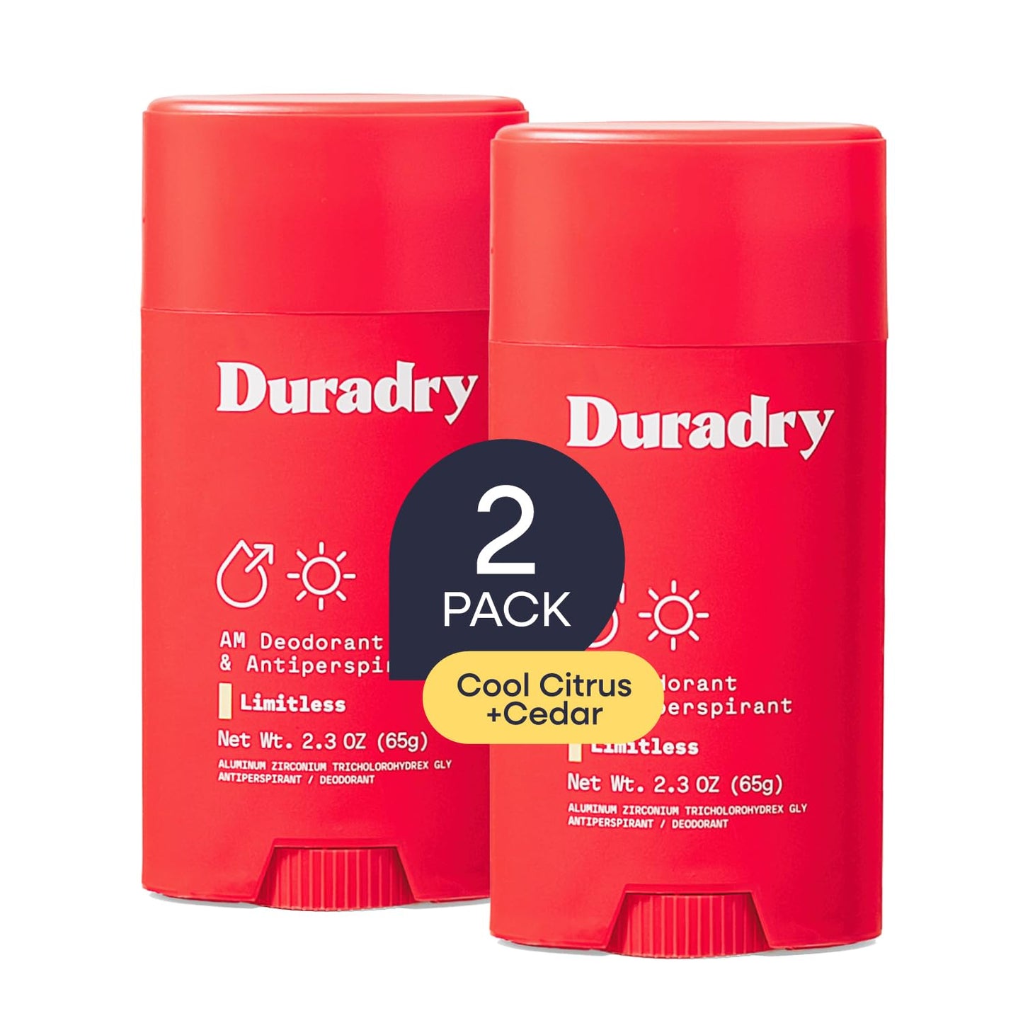 Clinical Sweat Control Stick - Antiperspirant Deodorant for Women and Men - Clean Formula with Natural Ingredients - Fights Odor & Excessive Sweat Beauty and Personal Care Duradry Default Title