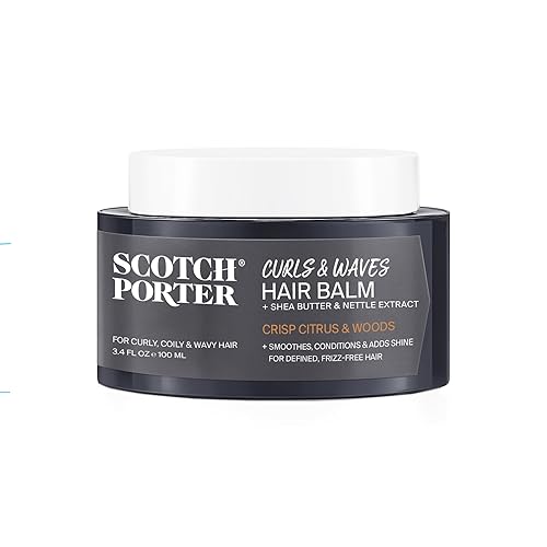 Scotch Porter Curls & Waves Smoothing Hair Balm for Men | Instantly Controls, Moisturizes, Defines & Adds Shine | Free of Parabens, Sulfates Beauty & Personal Care Scotch Porter
