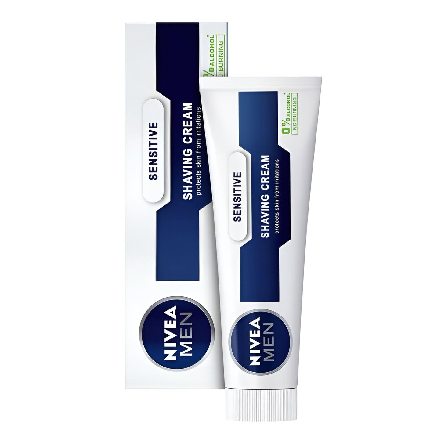 NIVEA MEN Sensitive Shaving Cream for Men with Sensitive Skin, Alcohol-Free Formula with Chamomile and Witch Hazel, Helps Comfortable Shave, Value Beauty and Personal Care NIVEA