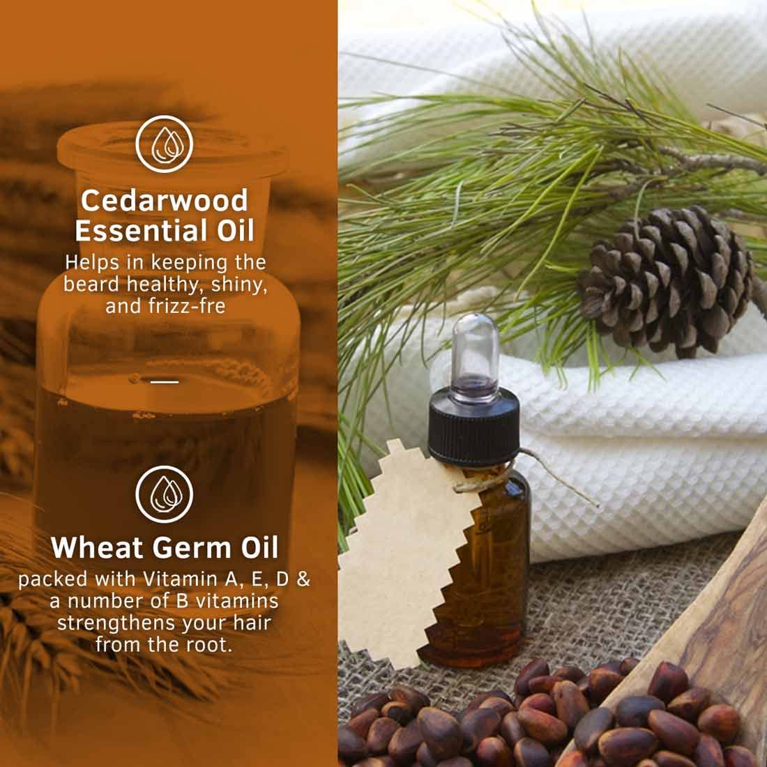 Ustraa Woody Mooch and Beard Oil - 35ml - Shine, Nourishment & Pleasant Fragrance for beard - No Paraben - Cedar Wood Essential Oil & Wheat Germ Oil Beauty and Personal Care Ustraa