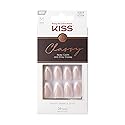KISS Classy French Nail Manicure Kit with Gel Finish, Medium, Coffin Shaped, “Silk Dress”, Gel Nail Kit Includes Pink Nail Glue (Net Wt. 2 g Beauty & Personal Care KISS