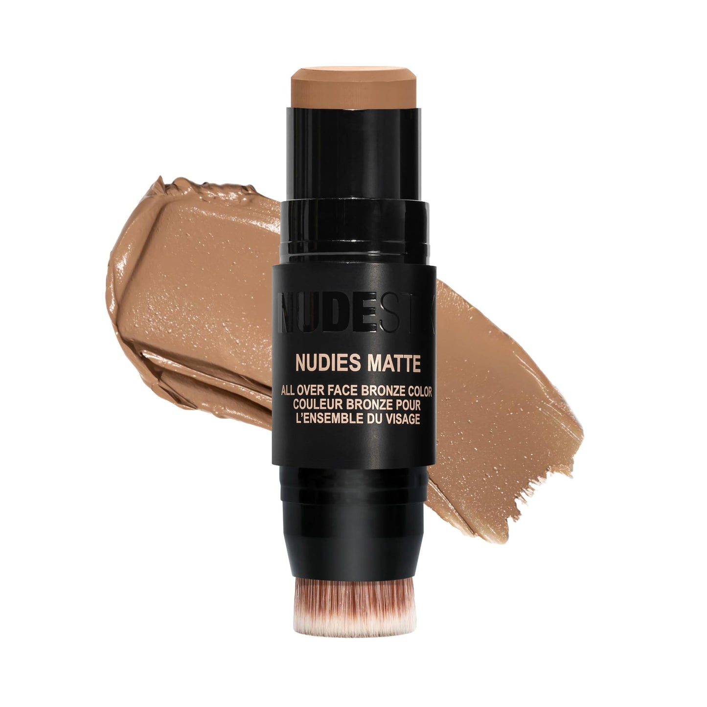 Nudestix Nudies Bronze All Over Matte Bronzing Stick - 3-in-1 Cream Bronzer for Cheeks, Eyes & Lips with Built-In Brush | Natural Contour & Sun-Kissed Beauty & Personal Care Nudestix