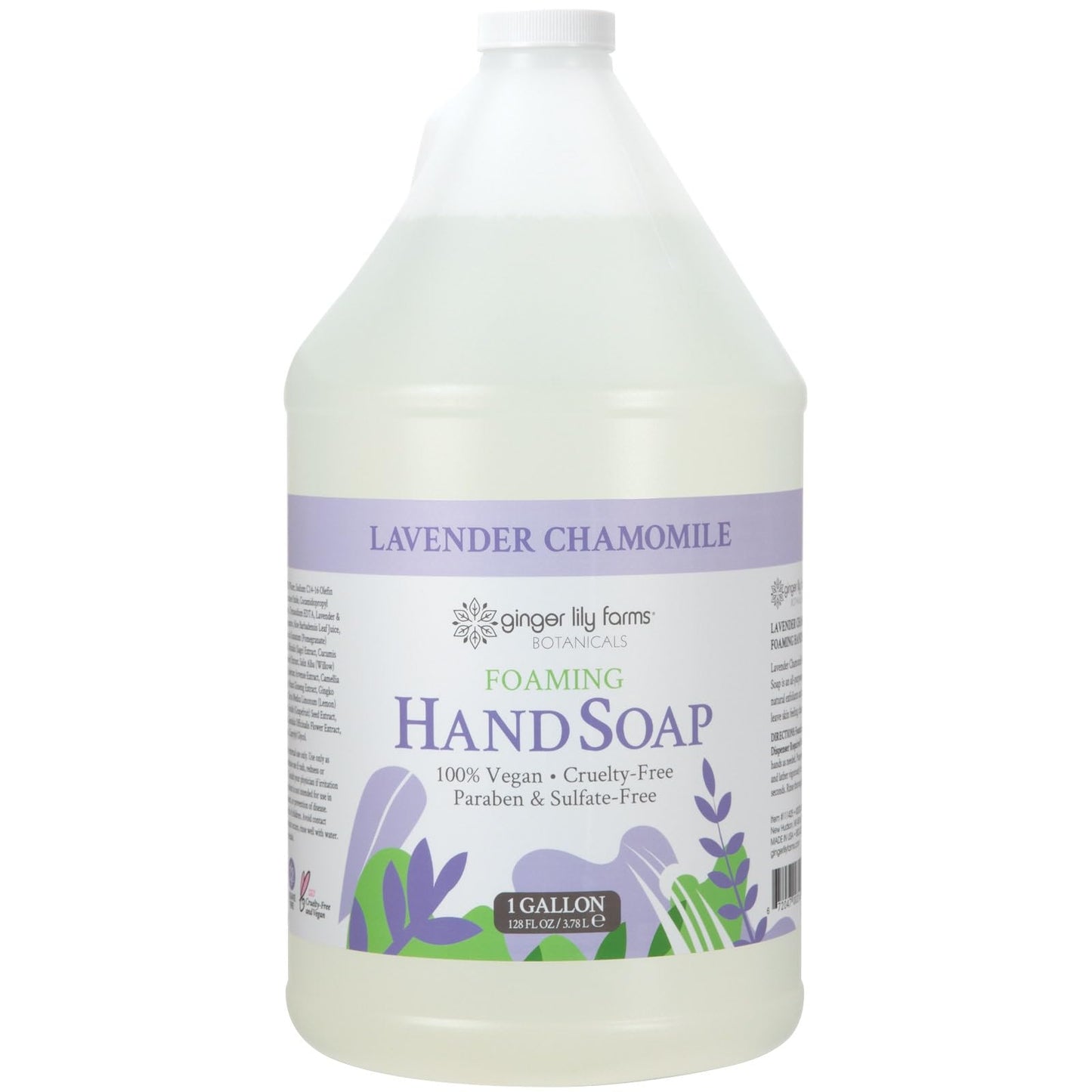 Ginger Lily Farms Botanicals All-Purpose Foaming Hand Soap Refill, 100% Vegan & Cruelty-Free, Lavender Chamomile Scent, 1 Gallon (128 Fl Oz) Beauty & Personal Care Ginger Lily Farms