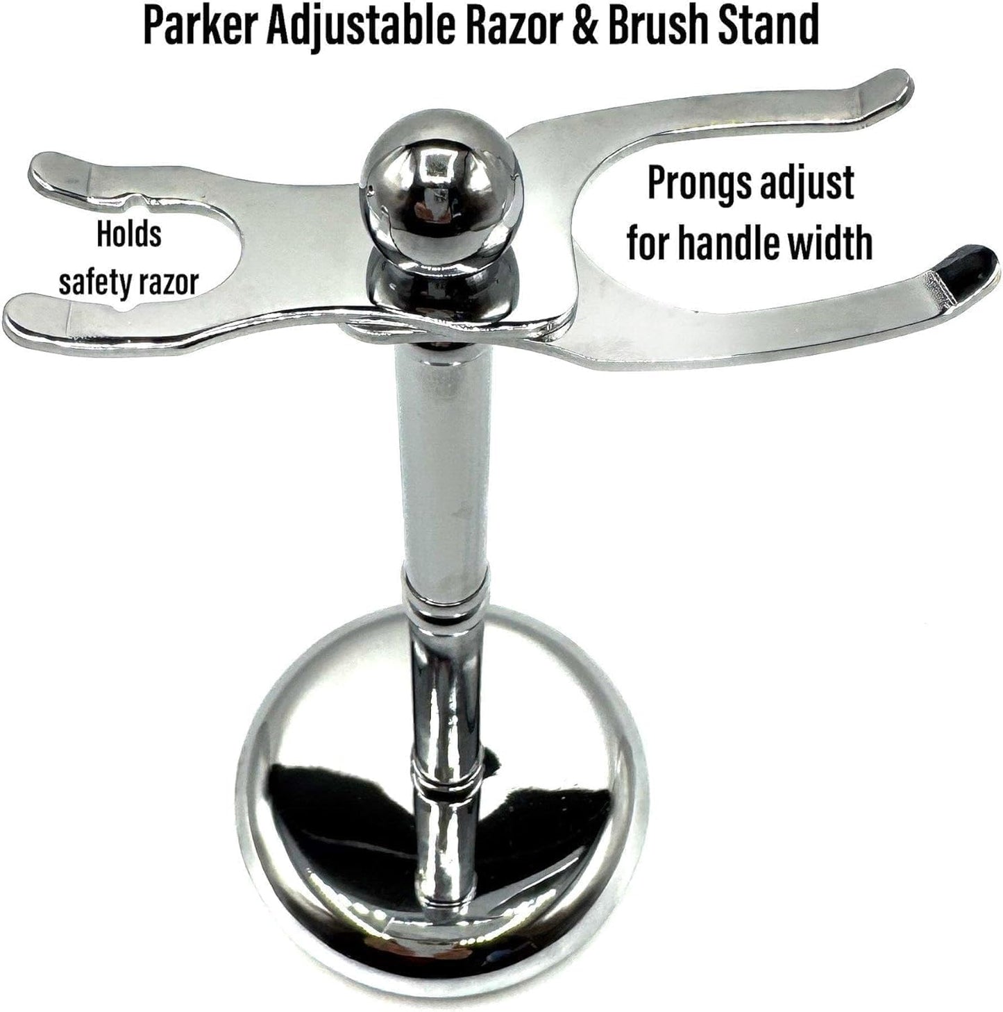 Parker Safety Razor, The Adjust-O-Stand, Adjustable Safety Razor & Shave Brush Stand, Simple to Customize to fit Any Size Shave Brush - PATENT PENDING Beauty and Personal Care Parker Safety Razor