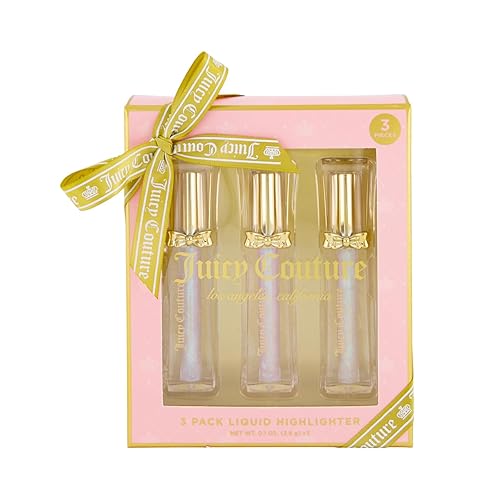 Juicy Couture Liquid Highlighter Makeup for Women - 3 Pack Face Illuminator Set, Buildable Palette Set - Bloom, Shine, Glow Beauty & Personal Care Juicy Couture
