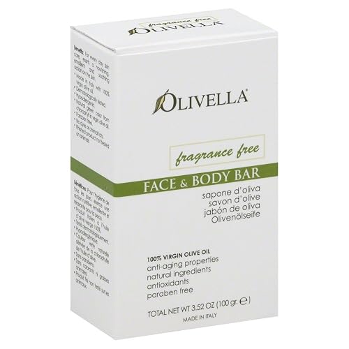 Olivella Face and Body Soap,Raw fragrance free, All-natural 100 Percent Virgin Olive Oil From Italy, 3.52-oz Bars (Pack of 12) by Olivella Beauty & Personal Care Olivella