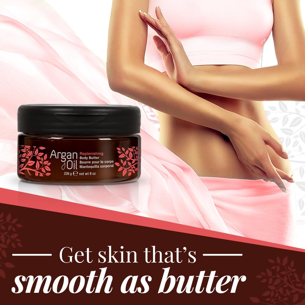 Body Drench Argan Oil Skin Moisturizer, Body Butter, Deeply Hydrating Body Cream for Dry Skin, Nourishing Moisturizer with Argan Oil for Soft, Smooth Beauty & Personal Care Body Drench