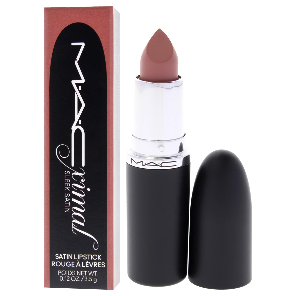 Macximal Sleek Satin Lipstick - 835 Modesty by MAC for Women - 0.12 oz Lipstick