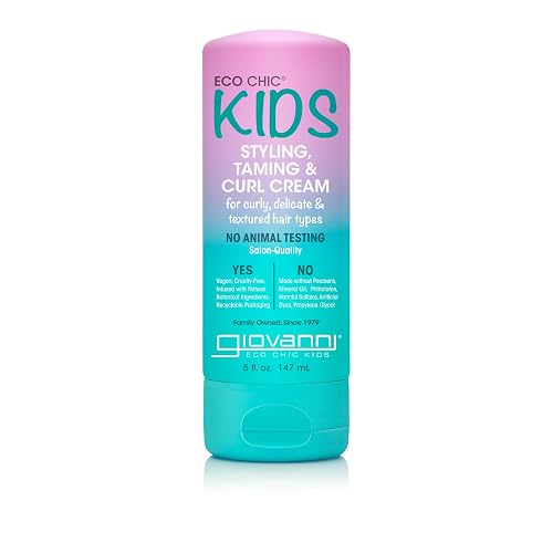 Eco Chic KIDs Styling Taming & Curl Cream - Kids Curl Cream, Curly Hair Products, for Delicate and Textured Hair Types, Long-Lasting & Lightweight Beauty & Personal Care GIOVANNI