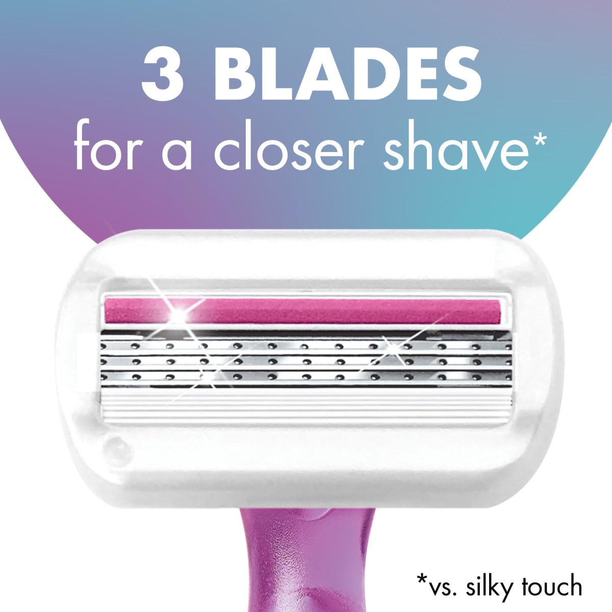 BIC Soleil 3 Sensitive Women's Disposable 3-Blade Razors, Comfort Shield and Moisture Strip, 5-Pack Beauty and Personal Care BIC