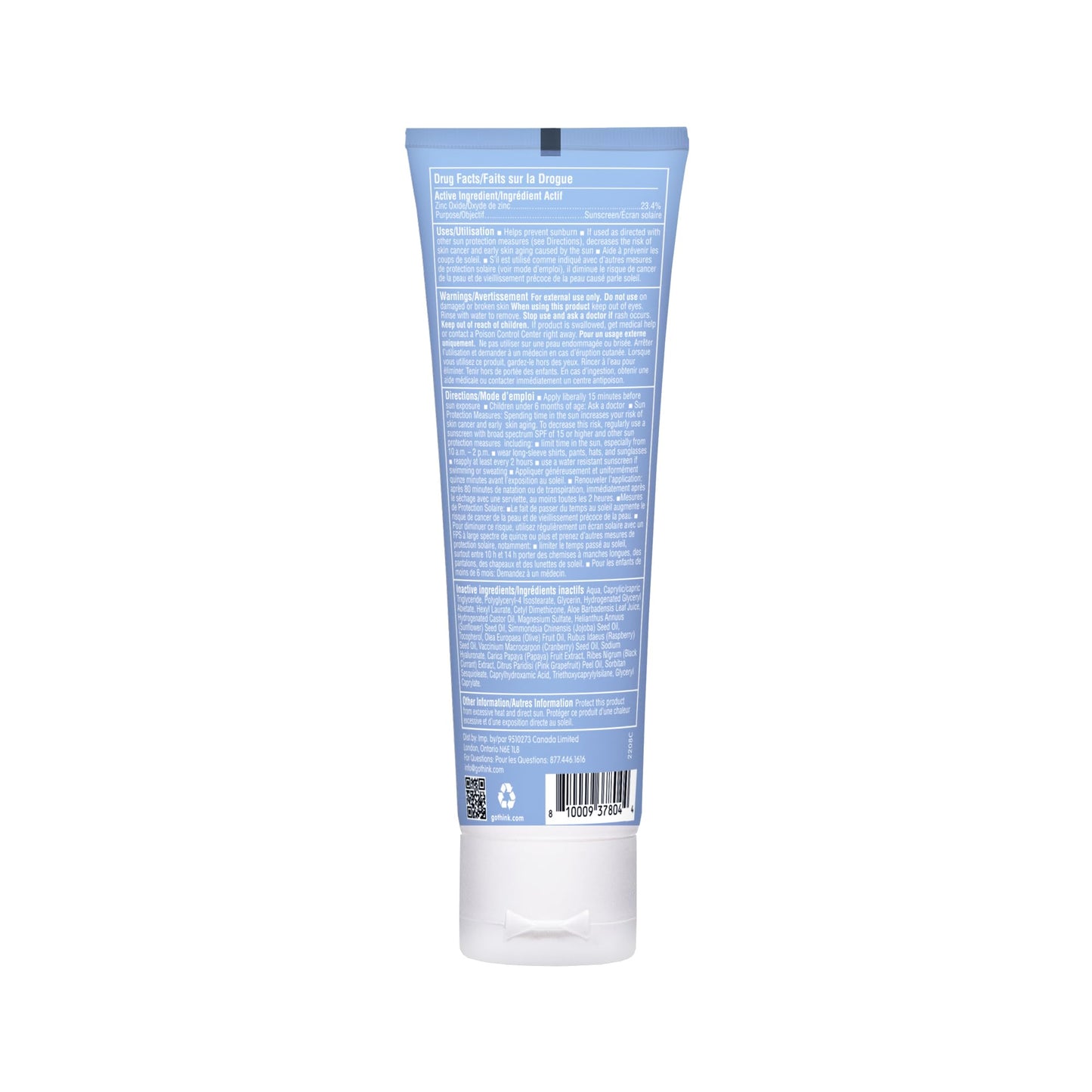 Thinksport SPF 50+ Mineral Sunscreen with Clear Zinc Oxide, 3 Fl Oz - Safe, Natural, Water Resistant, Broad Spectrum UVA/UVB Sun Screen for Sun Beauty & Personal Care THINK