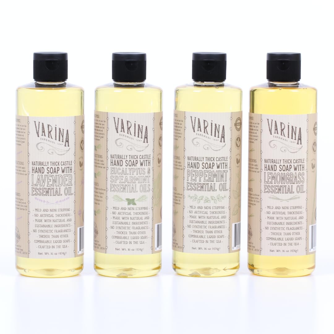 Varina Liquid Organic Castile Soap Variety - 16 oz Beauty & Personal Care Varina