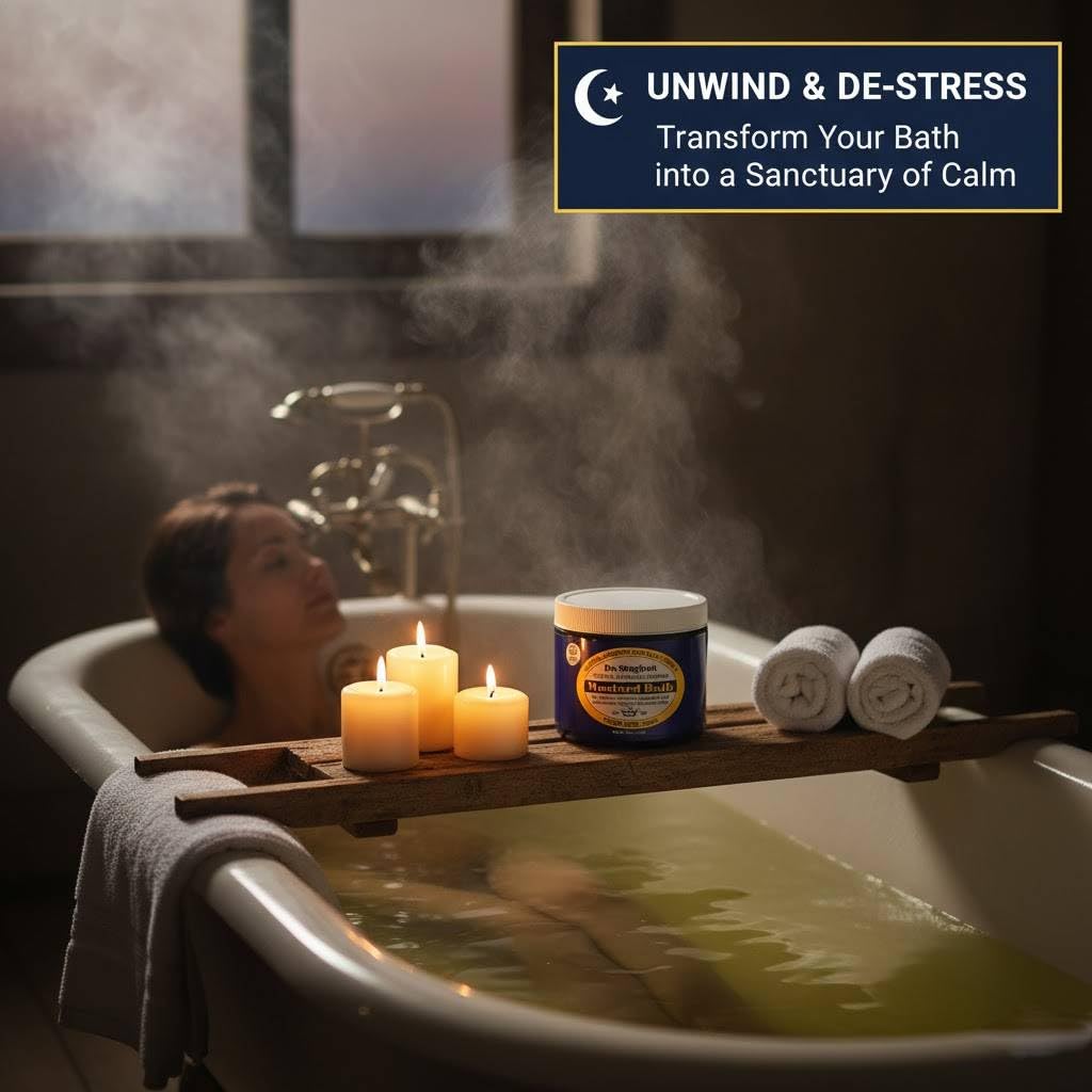 Dr. Singha's Mustard Bath Soak - Aromatherapy Bath Salts with Mustard Seed & Essential Oils for Muscle Relaxation, Stress Relief & Soothing - Epsom Beauty and Personal Care Dr. Singha's