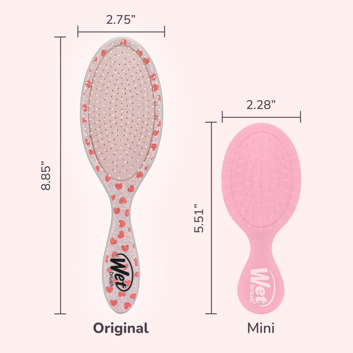 Wet Brush Original Detangler Hair Brush, Mickey & Minnie (Disney Love), Ultra-Soft IntelliFlex Bristles, Detangling Bristles Glide Through Tangles