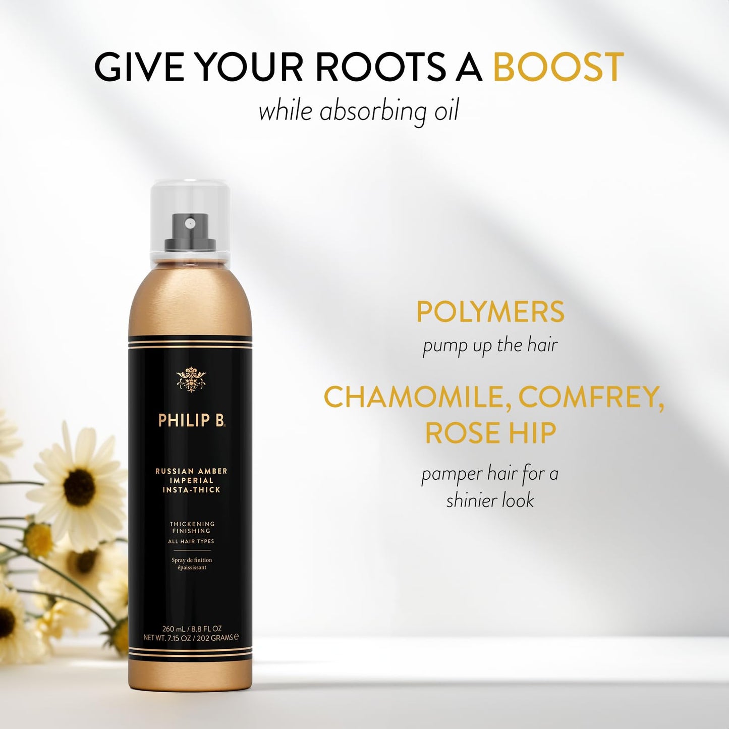 PHILIP B Russian Amber Imperial Insta-Thick Spray 8.8 oz. (260 ml) | Instantly Refreshes and Volumizes Hair Beauty & Personal Care PHILIP B