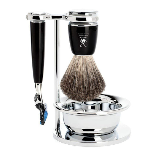 MÜHLE RYTMO Shaving Kit for Men, Black Wet Shaving Grooming Set Beauty and Personal Care MÜHLE