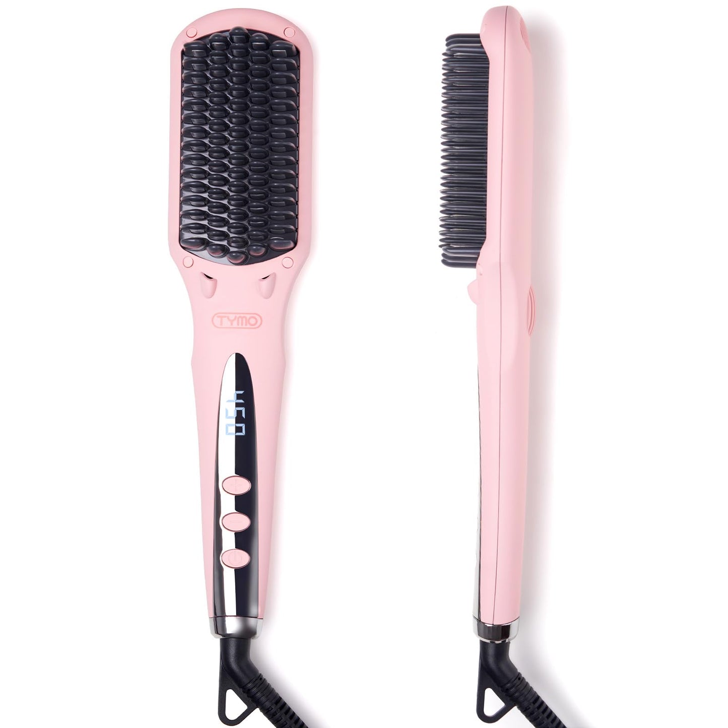 TYMO Ionic Hair Straightener Brush - Straightening Comb with 10M Negative Ions, 25s Heat-up, 16 Temps, Dual Voltage, LED Display | Ceramic Hot Comb Beauty & Personal Care TYMO