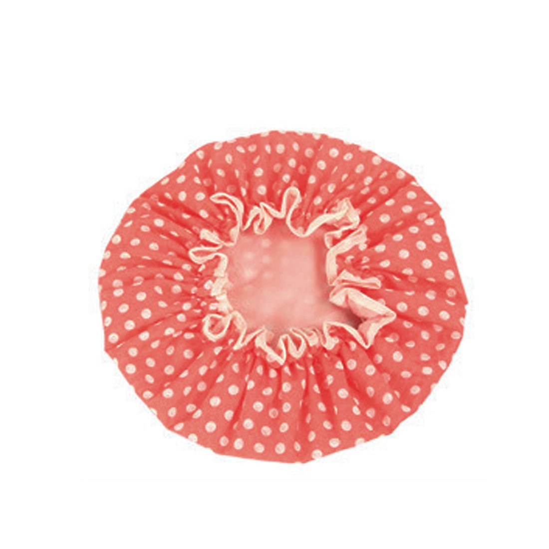 Ruilogod Red White Dots Polyester PEVA Dual Layer Waterproof Shower Bath Salon Hair Cap Hat (id: e2e 9d0 6e2 8d9 6f4 Beauty and Personal Care Ruilogod