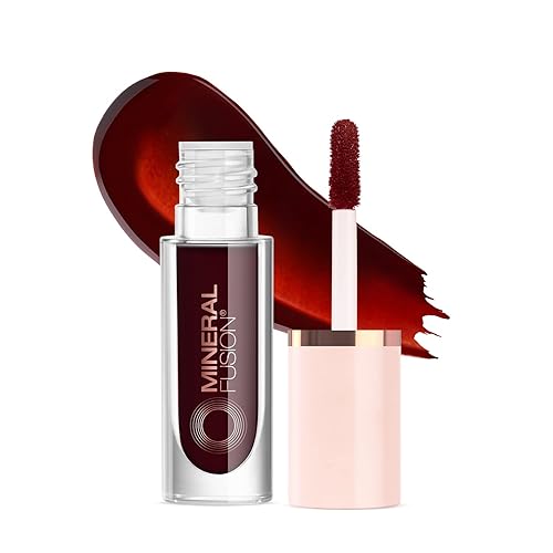 Mineral Fusion 2-in-1 Lip & Cheek Stain Merlot, 0.10 fl oz, Deep Cherry Red hydrating, long-lasting, matte lip and cheek color Beauty & Personal Care Mineral Fusion