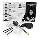 Professional Halloween Skeleton Makeup Kit, Full Face & Body Paint Set with Dual-End Brushes, Setting Powder & Easy-Grip Sponges, Ideal for SFX Beauty & Personal Care Js2U ZW