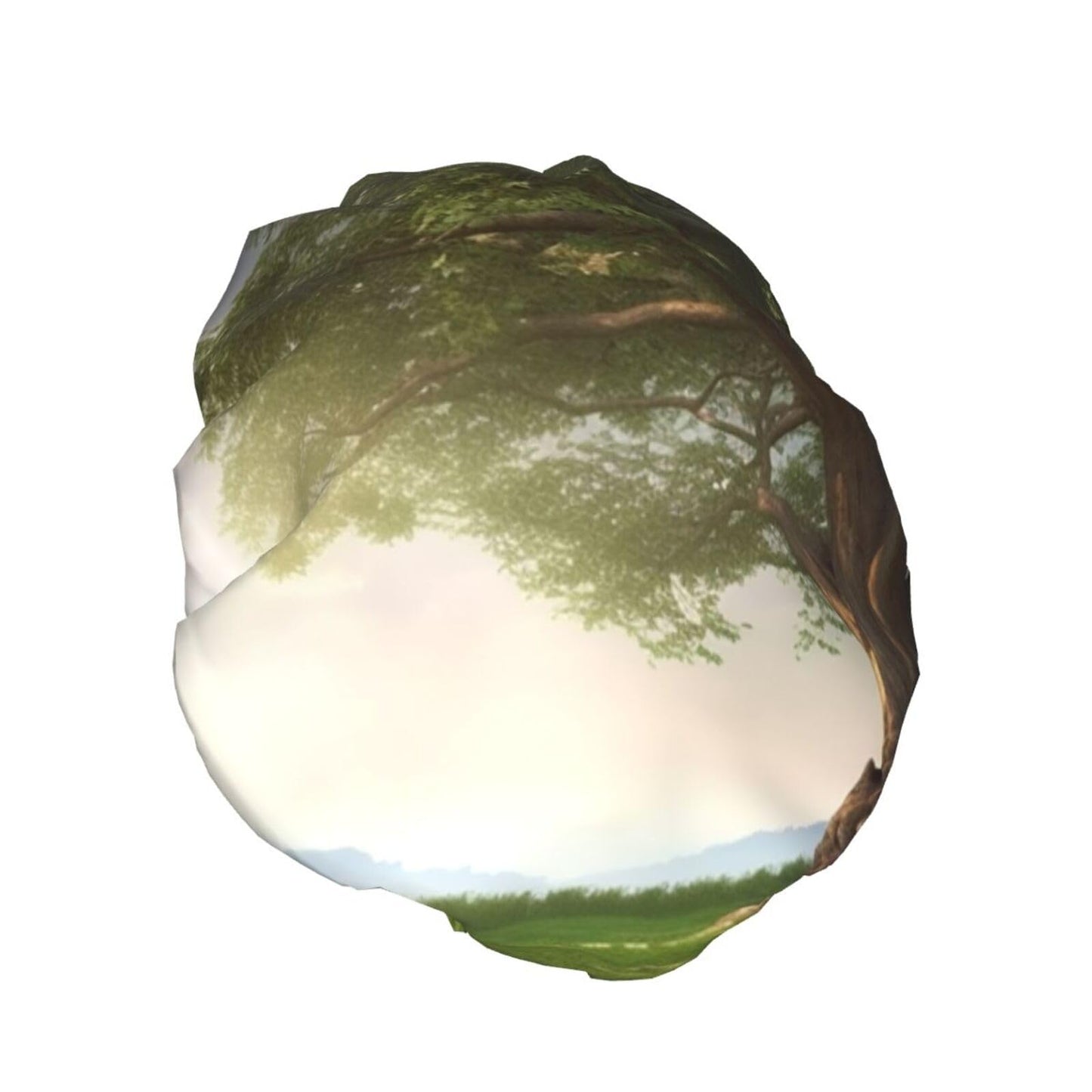 Tree with Branch Scenery Shower Cap for Women Men Large Reusable Shower Bonnet Double-Layer Waterproof Bath Caps Elastic Band Hair Hat for All Beauty and Personal Care BWLHJKE