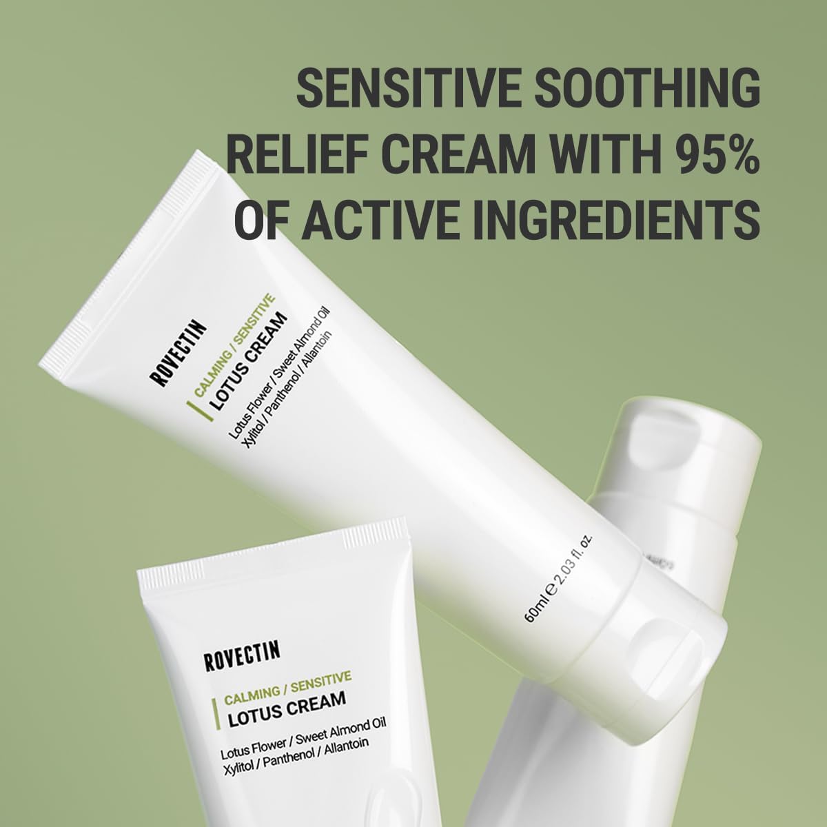 ROVECTIN Calming Lotus Cream - Lightweight Hydrating & Soothing Moisturizer Face Cream for Sensitive Skin | 75% Lotus Water Extract & Niacinamide Beauty & Personal Care ROVECTIN