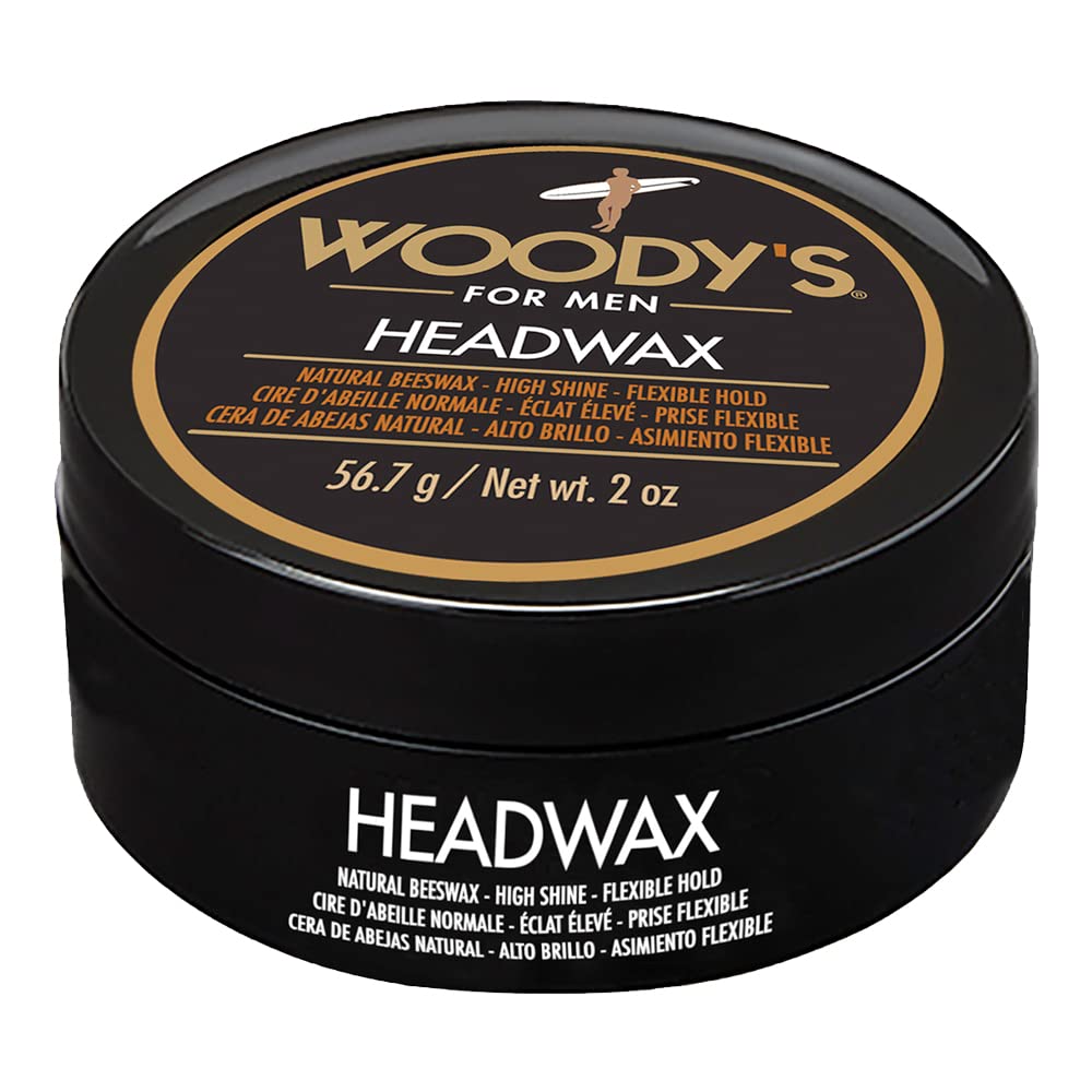 Woody's Headwax Pomade for Men - High Hold Hair Clay, Natural Beeswax Styling Wax, Matte Finish, Flexible Hold, Texturizing Pomade for All Hair Types Beauty & Personal Care Woody's