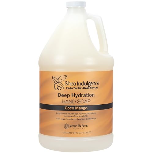 Ginger Lily Farms Botanicals Shea Indulgence Deep Hydration Liquid Hand Soap Refill, Coco Mango, 100% Vegan & Cruelty-Free, Coconut Mango Scent, 1 Beauty & Personal Care Ginger Lily Farms