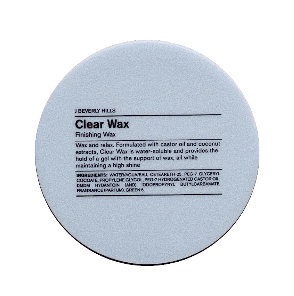 J Beverly Hills Blue Clear Finishing Wax with Castor Oil for Strong Hold and Hair Growth, 2.5 Oz Beauty & Personal Care J Beverly Hills