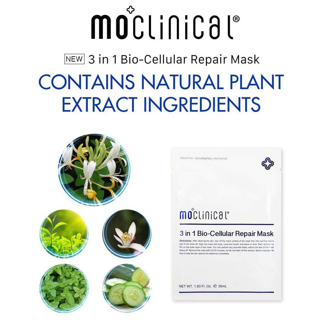 MO Clinical 3 in 1 Bio-Cellular Repair Mask, 5 PCs/Box Beauty & Personal Care MO Clinical