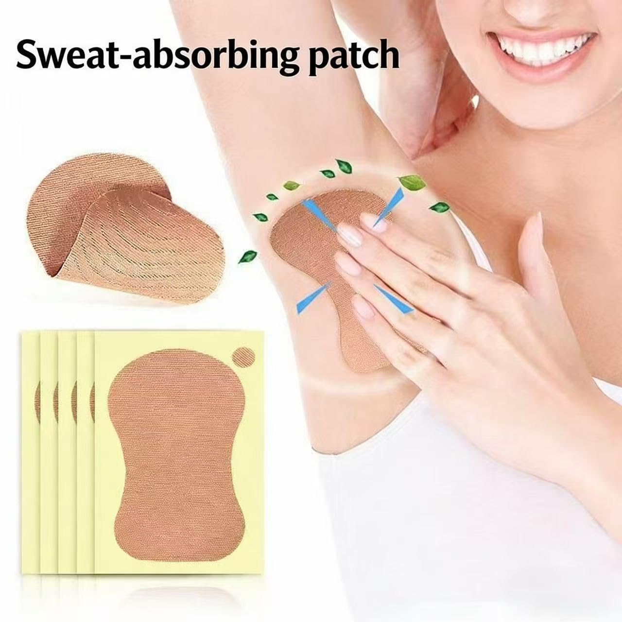 Zyntrytong 20pcs Underarm Sweat Absorbing Pads Invisible breathable cotton-feel adhesive patches Unisex Ultra-thin sweat-proof pads suitable Beauty and Personal Care Zyntrytong