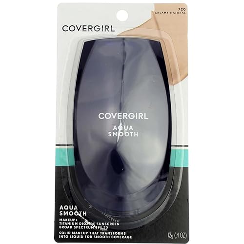 CoverGirl Smoothers AquaSmooth Compact Foundation, Creamy Natural [720] 0.40 oz (Pack of 5) Beauty & Personal Care COVERGIRL