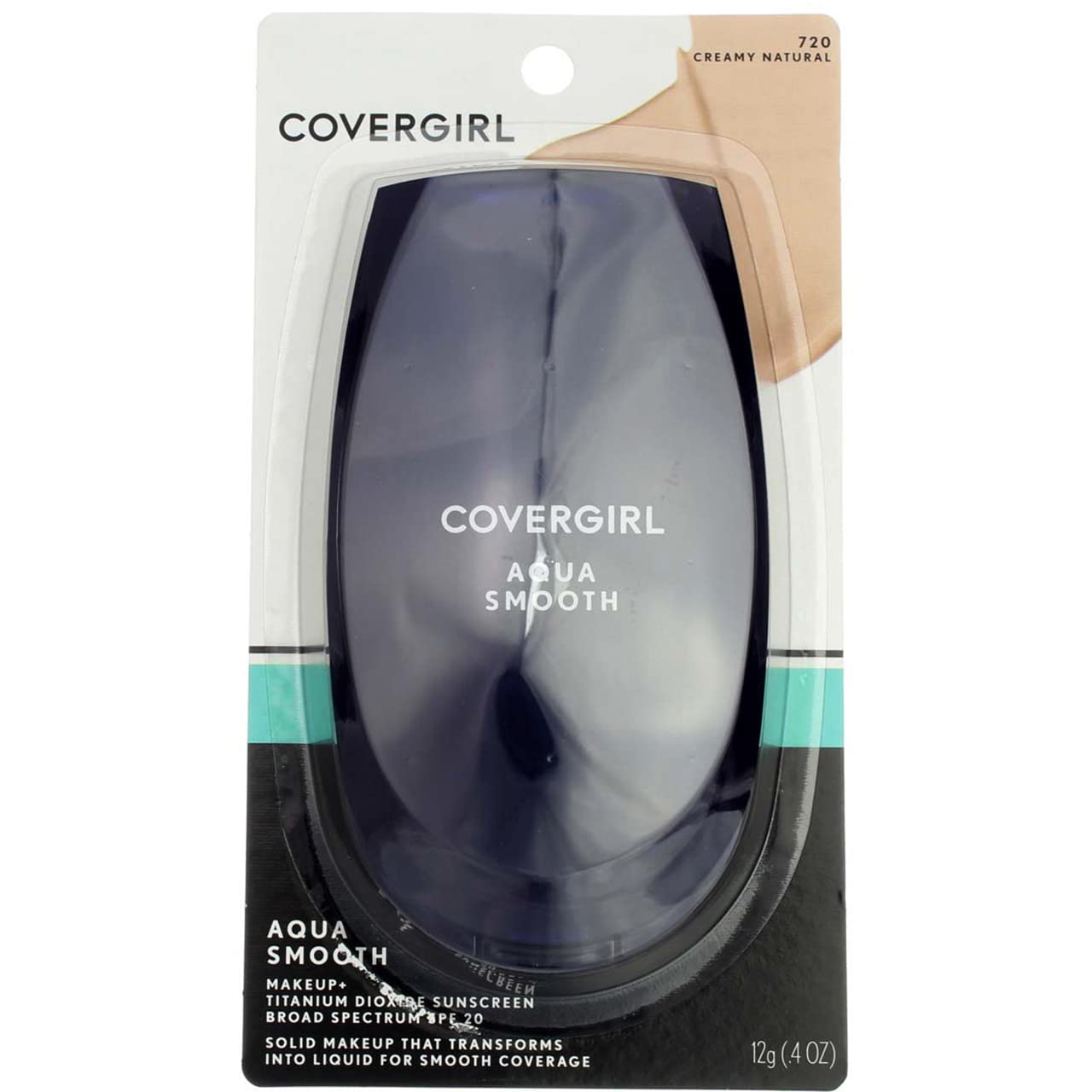 CoverGirl Smoothers AquaSmooth Compact Foundation, Creamy Natural [720] 0.40 oz (Pack of 3) Beauty & Personal Care COVERGIRL