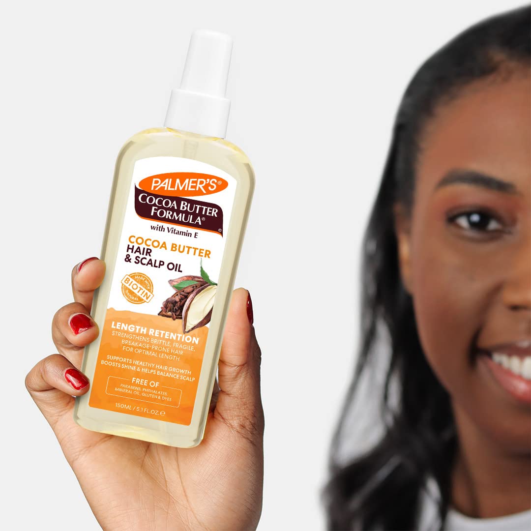 Palmer's Cocoa Butter & Biotin Length Retention Hair and Scalp Oil, 5.1 Ounce (Packaging May Vary) Beauty & Personal Care Palmer's