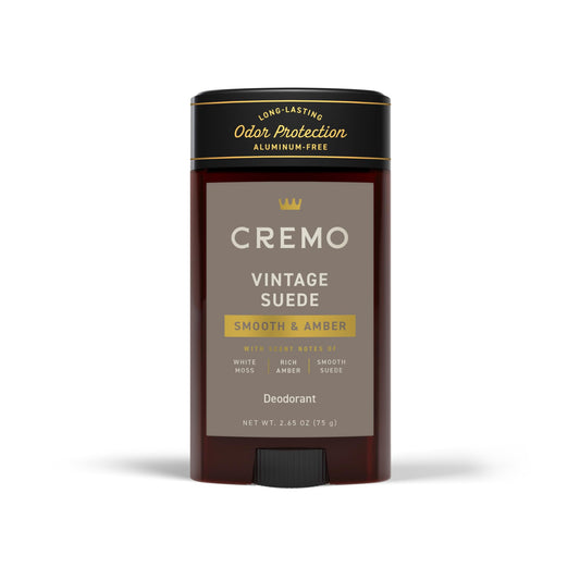 Cremo Vintage Suede Aluminum Free Deodorant for Men, 48-hour Long Lasting Odor Protection, 2.65oz Beauty and Personal Care Cremo