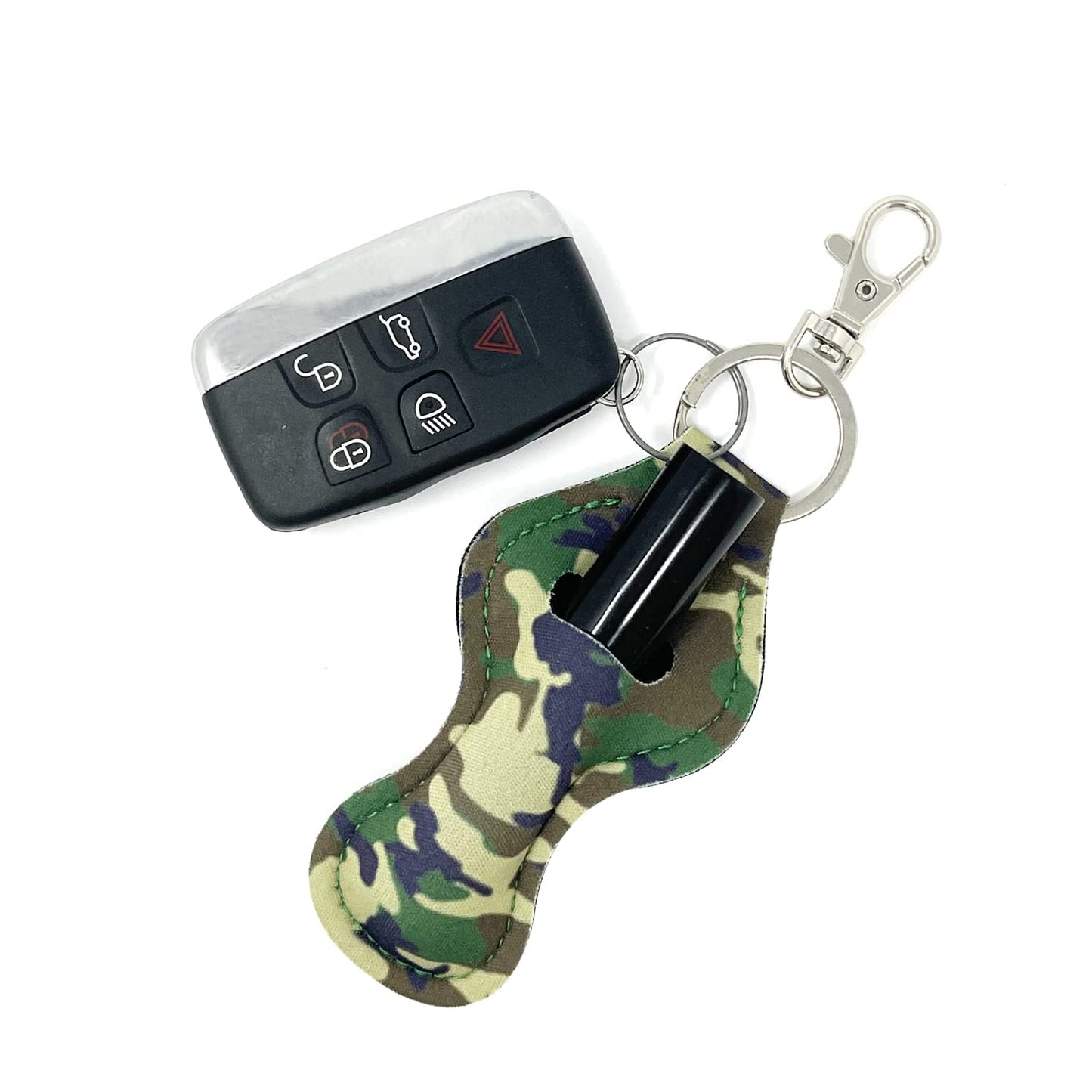allydrew 10 Pack Chapstick Holder Keychain, Keyring for Lip Balm Lip Gloss Lipstick with 10 Pieces Metal Keyring Clasps, Camouflage Beauty & Personal Care allydrew
