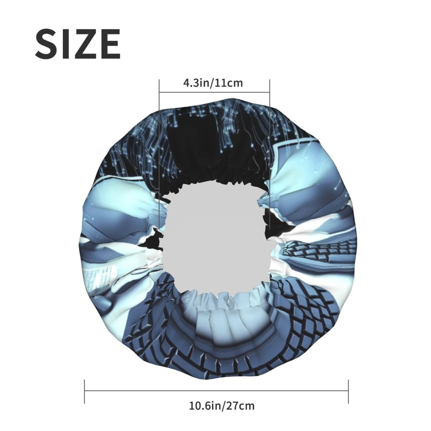 Computers and internet Shower Cap for Women Men Large Reusable Shower Bonnet Double-Layer Waterproof Bath Caps Elastic Band Hair Hat for All Beauty and Personal Care BWLHJKE