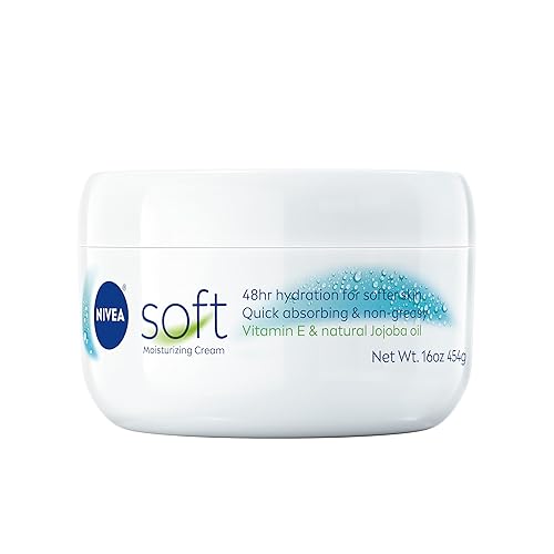NIVEA Soft Refreshingly Soft Moisturizing Cream, Lightweight Body Moisturizer for Face, Body and Hands, Body Cream Enriched with Jojoba Oil Beauty & Personal Care NIVEA