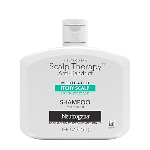 Neutrogena Scalp Therapy Anti-Dandruff Shampoo for Itchy Scalp, 2.5% salicylic acid with Peppermint Fragrance, 12 fl oz Beauty & Personal Care Neutrogena
